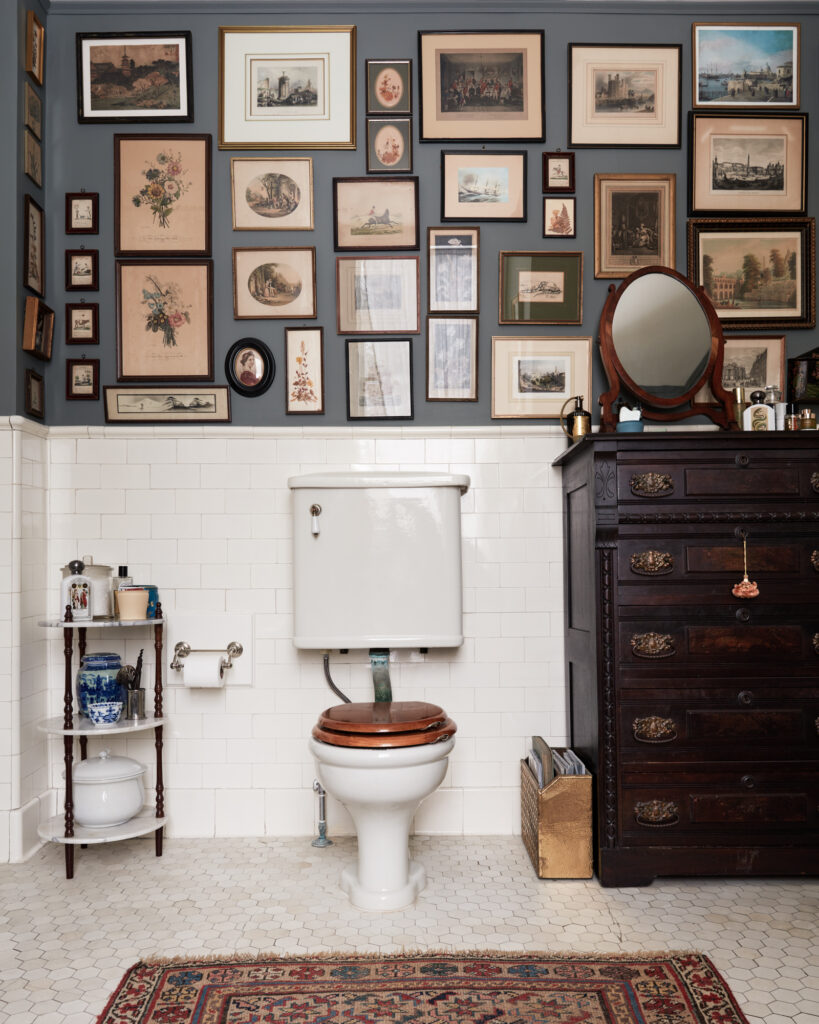House of Brinson, Primary Bathroom, Benjamin Moore Duxbury Grey (love, love this color)