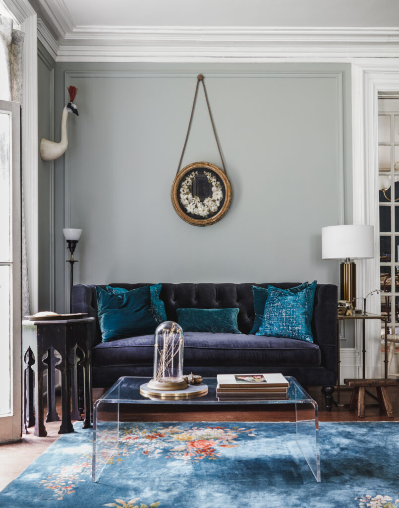 House of Brinson, Living Room, Farrow & Ball Light Blue